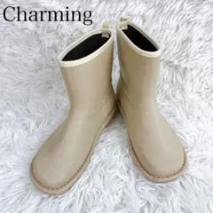 Charming レインブーツ ベージュ 防水 日本製 ショート丈　Sのサムネイル