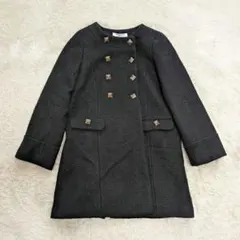 ナチュラルビューティベーシック ミドル丈コート M ブラック