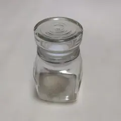 昭和レトロ　ガラス蓋付　四角瓶　 アンティーク　当時物　希少