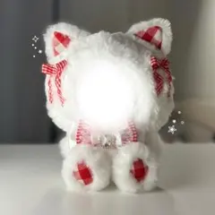 16cm お座りぬい服 red plaid × white