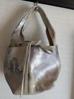 本革ポーチ形ハンドバック