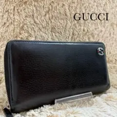 NICO様専用✨美品✨グッチ　長財布　GG シェリーライン　レザー　黒
