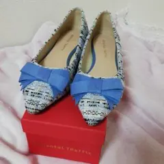 最終価格　オリエンタルトラフィック　ツイード　リボン　お嬢様パンプス　春パンプス