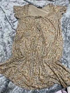 【美品】hysteric glamour バタフライ&レオパード柄チュニワンピ