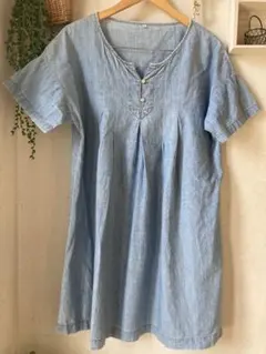 無印良品 半袖シャツワンピース チュニック