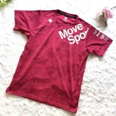 MoveSport　デサント　半袖Tシャツ　速乾素材　赤　サイズL