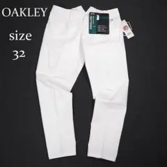 新品 オークリー ゴルフ スカル ストレッチ 3D テーパードパンツ 白 32