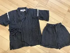 ストライプ柄 甚平 120cm 綿製