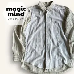 magic mind リメイクシャツ ストライプ