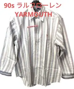 90s ラルフローレン YARMOUTH マルチストライプシャツ L相当