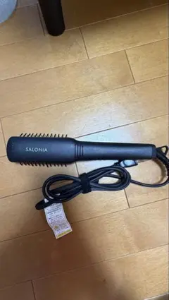 SALONIA ブラック ブラシヘアアイロン