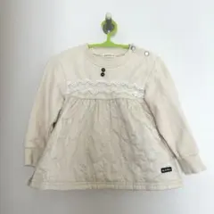 ラグマート　キルティング素材　白トレーナー