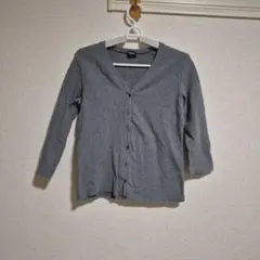 UNIQLO グレー 五分袖 カーディガン