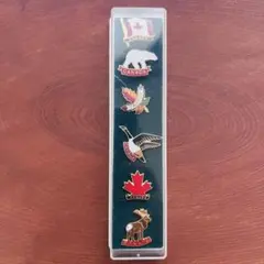 カナダ　CANADA ケース入りピンバッジ　6個セット　ヴィンテージアンティーク