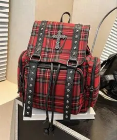 ALGONQUINS タータンチェック ショルダーバッグ パンク Y2K ドクロ 