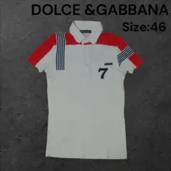DOLCE&GABBANA ポロシャツ クリーム レッド イタリア製 swagのサムネイル