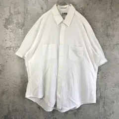B1116古着　シャツ　半袖　白　90s Y2K