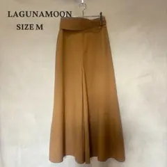 LAGUNAMOON ラグナムーン ウールライク フレアーパンツ キャメル M