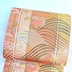 袋帯　唐織　西陣織　桜　松　菊花　楓　波　縦縞　着物　025tz
