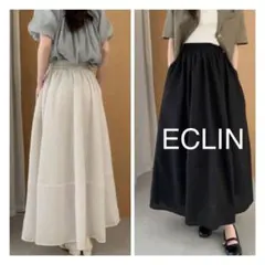 新品 ECLIN ふくれジャガード切替フレアスカートのサムネイル