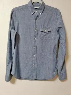 ストライプ ボタンダウン 長袖シャツ　メンズ