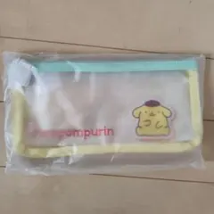 ポムポムプリン 透明ポーチ イエロー