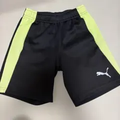 PUMA ハーフパンツ ブラック×ライムグリーン