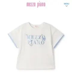 新品未使用　新作　メゾピアノキラキラリボン ロゴ刺しゅう 半袖Tシャツ120cmのサムネイル