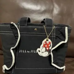 JILLSTUART ブラックトートバッグ ミニーマウスチャーム付き