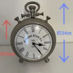 Colonial Clock Co. 1870 置時計 アンティーク調　シルバー Colonial Clock Co. 1870 置時計 アンティーク調 シルバー - メルカリ