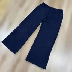 韓国　ソンス　nyunyu ワイドパンツ　カーゴパンツ　ネイビー