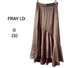 フレイ アイディー サテンフレアスカート アシンメトリー 美脚効果 O 日本製