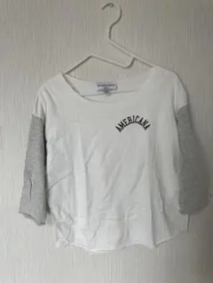Americana 七分袖Tシャツ ホワイト/グレーのサムネイル