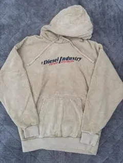 【新品】Diesel フード付きパーカー S ベージュパイル地