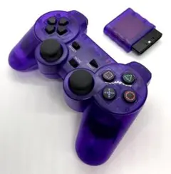 PS2 ワイヤレスコントローラー(クリアパープル)