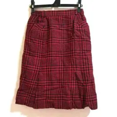 Munsingwear 赤　黒　チェック タイトスカート　キュロットのサムネイル