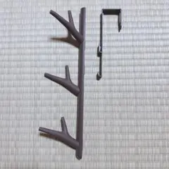 ❤️美品❤️ウッド風ドアフックドアハンガー ロング 帽子掛け バック収納