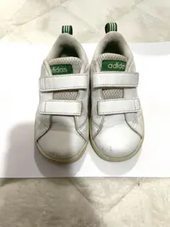 adidas アディダス　スタンスミス　ホワイト　グリーン　ベルクロ　14cm