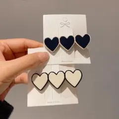 ヘアクリップ 結婚式 アクセサリー ハート　バレンダ　ヘアピン　2点セット