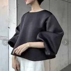 ボンジュールサガン★ダンボールバルーンスリーブプルオーバー ブラック 黒