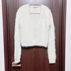 ZARA シャギーニットカーディガン L