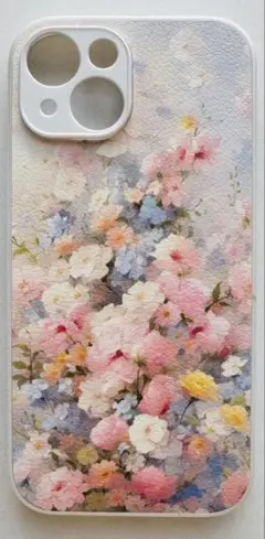 【人気・上品】フラワーデザイン iPhone15 ケース