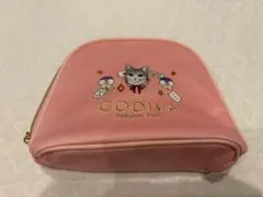 【新品・未使用】ポーチのみ GODIVA 猫刺繍ポーチ ピンクのサムネイル