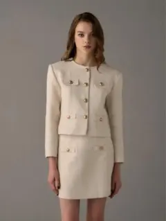 Elegant Tweed Mini Skirt