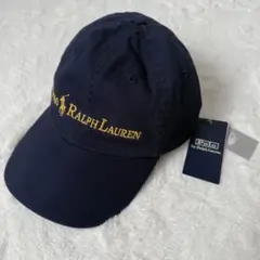 未使用 ポロラルフローレン ビームス別注 キャップ 刺繍 ネイビー ゴールド