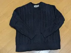ROPÉ ケーブル編みニット ネイビー