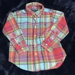 ❣️Ralph Lauren/ラルフローレン❣️チェック柄長袖シャツ 4/4T