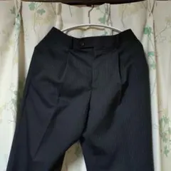 ​【新品・未調整】スラックス 黒 ストライプ ビジネス スラックス テーパード