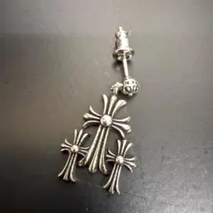 【刻印あり】クロスピアス キャッチ付シルバー925 新品