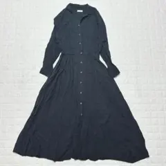 ローリーズファーム 黒 シャツワンピース